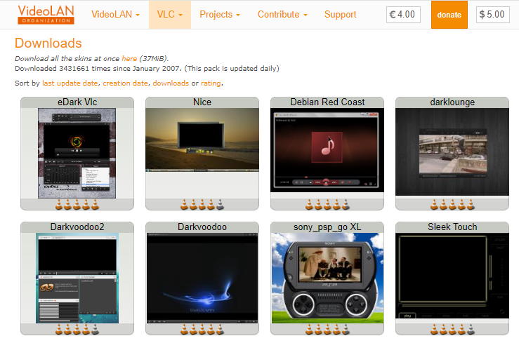 VLC Dark Skins for a Sort of Dark Mode