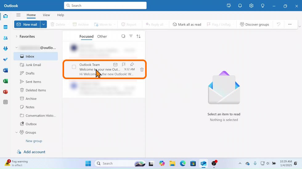 How to Move Email from Junk Folder to Inbox in Outlook of Windows 11